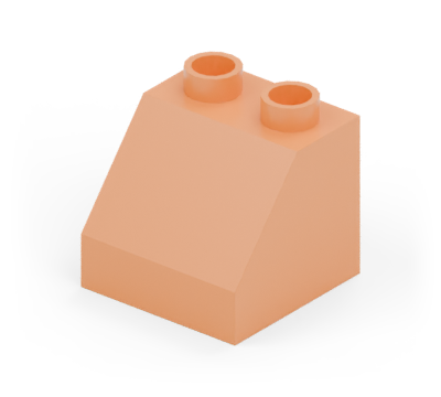 Orange 2 × 2 sloping brick