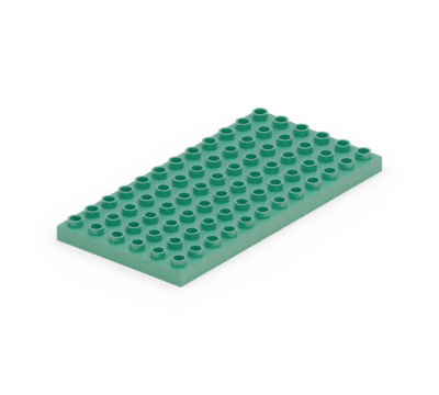 Green 6 × 12 plate