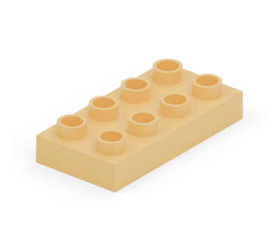 Yellow 2 × 4 plate