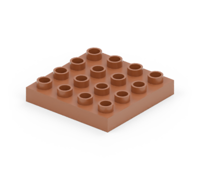 Brown 4 × 4 plate