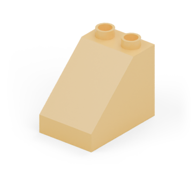 Yellow 2 × 3 steep sloping brick