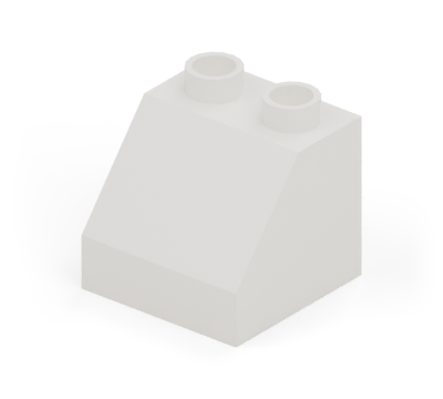 White 2 × 2 sloping brick
