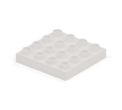 White 4 × 4 plate