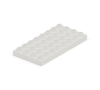 White 4 × 8 plate