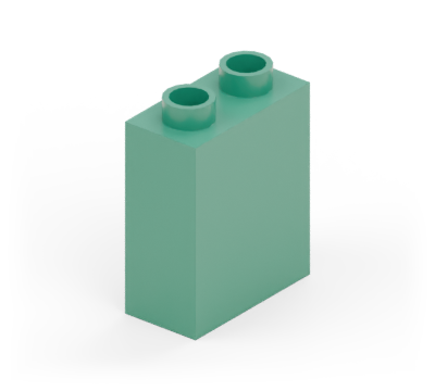 Green 1 × 2 double-height wall brick